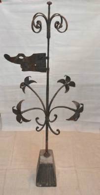 A Pair of French 18th century Weathervanes set in English 18th century Keystone stands